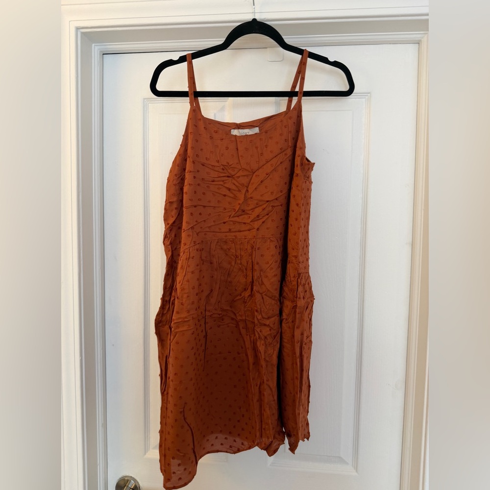LOFT Terracotta Textured Dress